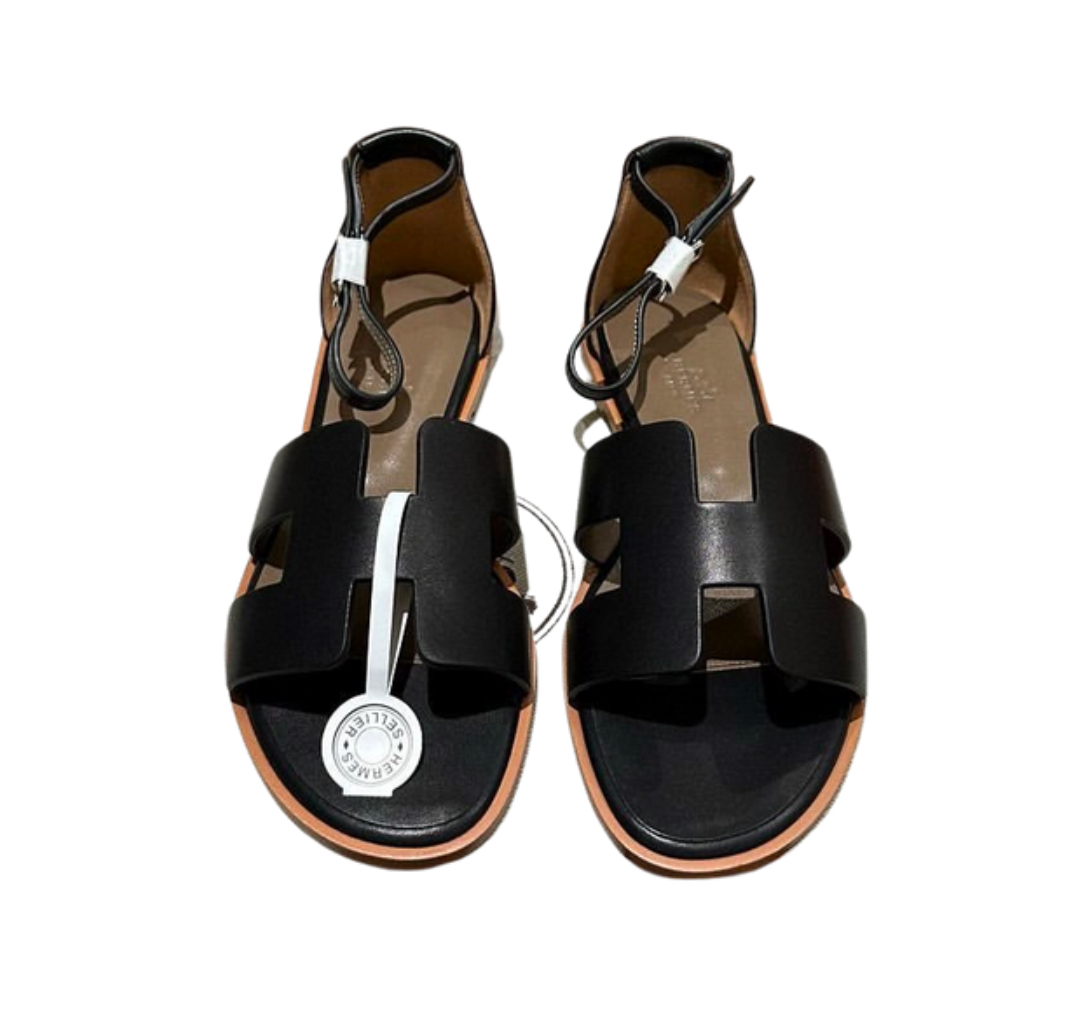 Hermès Santorini Sandal Calfskin & Noir