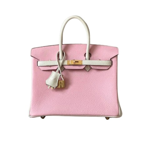 Hermès Birkin25 Rose Sakura and Nata Chevre&Gold Hardware