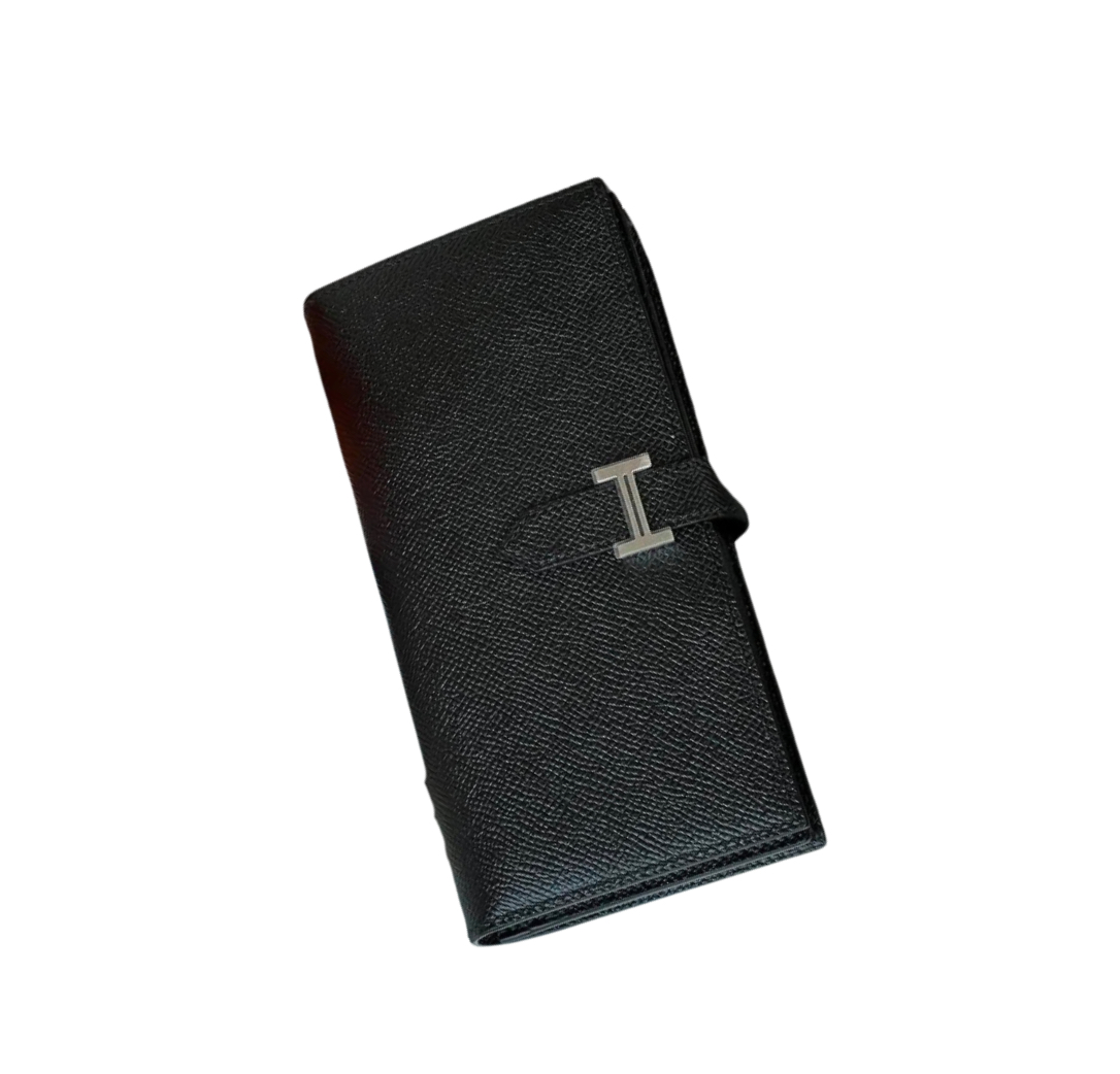 Hermès Bearn Wallet Epsom& Palladium Hardware Noir