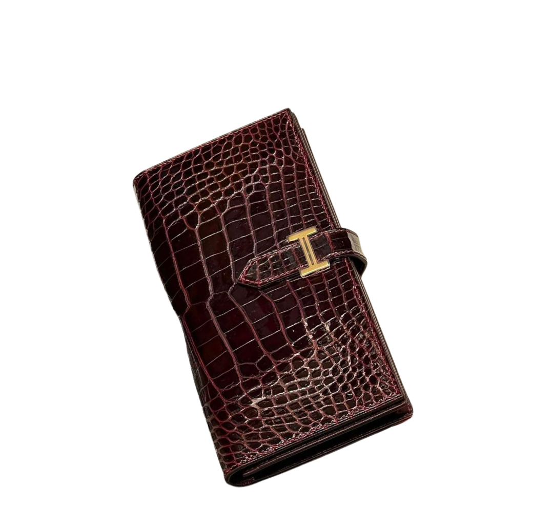 Hermès Bearn Wallet Epsom& Gold Hardware Bordeaux