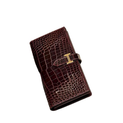 Hermès Bearn Wallet Epsom& Gold Hardware Bordeaux