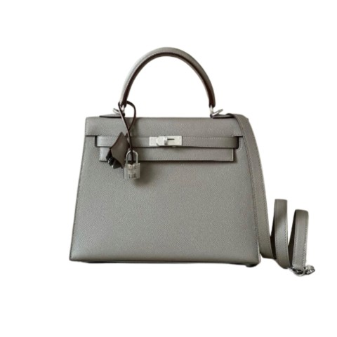 Hermès Kelly25 Silver Gris meyer Epsom& Palladium Hardware