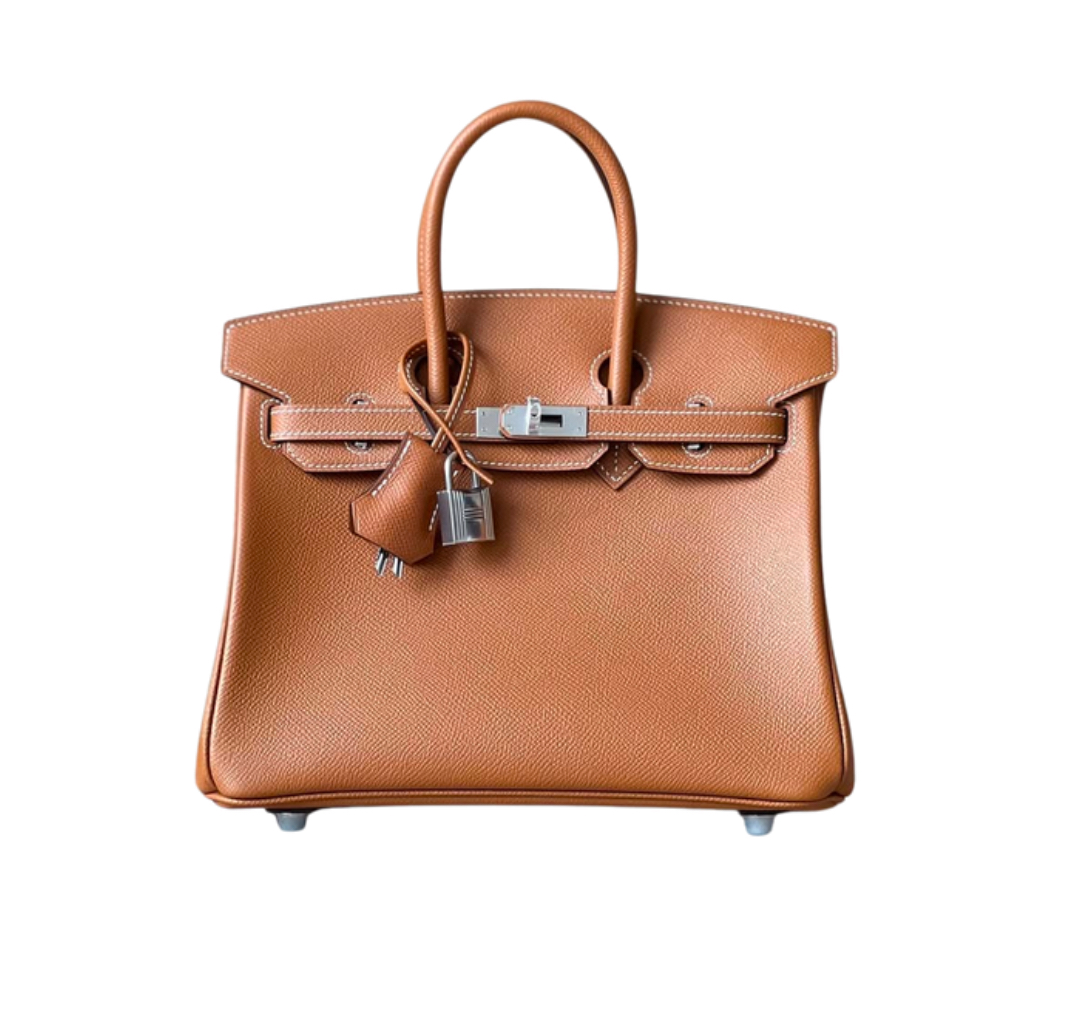 Hermès Birkin25 Gold Epsom& Palladium Hardware