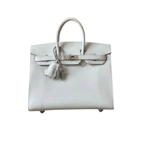 Hermès Birkin25 White Epsom Calfskin& Palladium Hardware