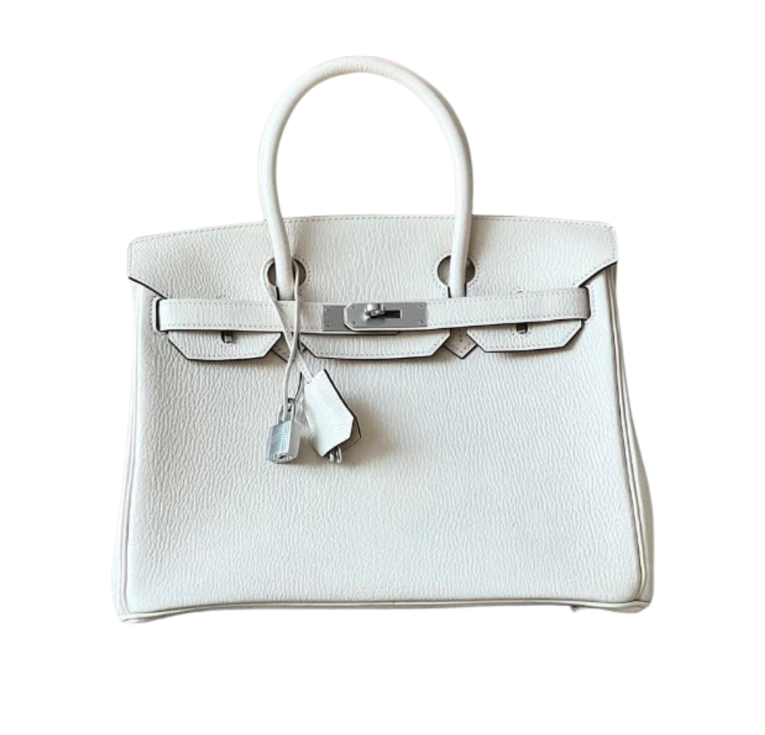 Hermès Birkin30 I2 Creamy Chevre&White Palladium