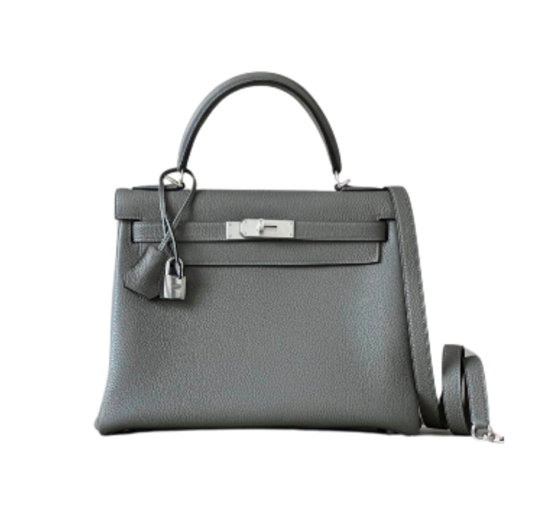 Hermès Kelly28 Gris Mouette Epsom &Palladium Hardware