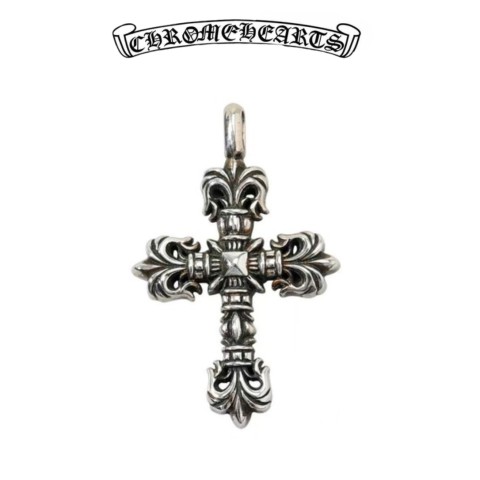 Chrome Hearts Silver Mini Cross Flower Pendant (4,6g)