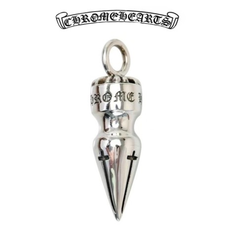 Chrome Hearts Silver Large Cross Floral Pendan(37.3g)