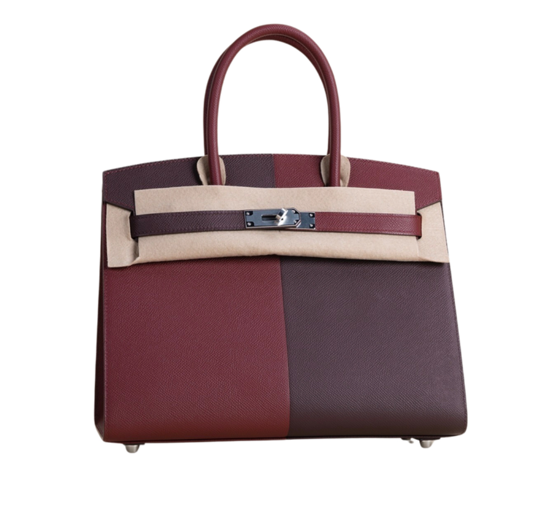 Hermès Birkin30 Casaque Rouge H / Bordeaux Epsom& Palladium Hardware