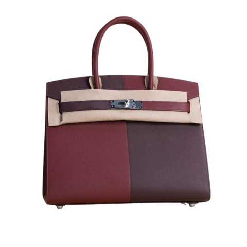 Hermès Birkin30 Casaque Rouge H / Bordeaux Epsom& Palladium Hardware