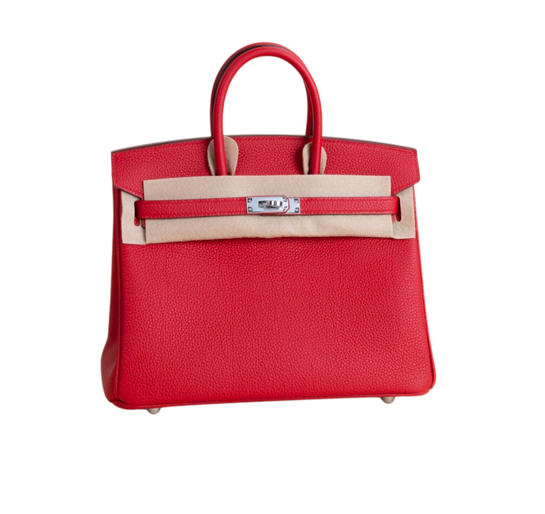 Hermès Birkin25 Rouge Casaque Togo&Palladium Hardware 