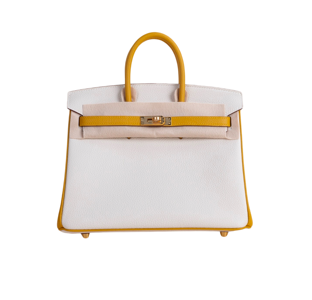 Hermès Birkin25 Craie/Jaune Amber Togo& Gold Hardware