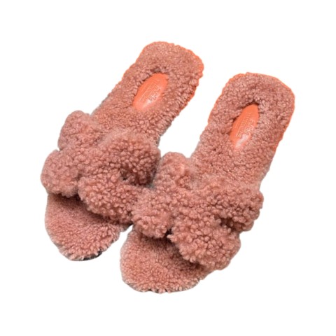 Hermès Oran sandal Pink Fur