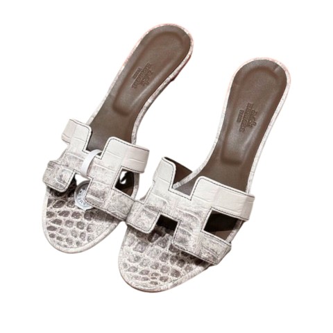 Hermès Oasis sandal Himalaya Alligator