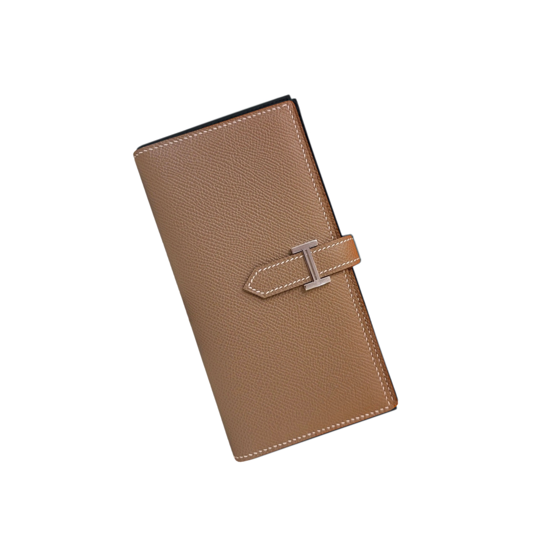 Hermès Bearn Wallet Epsom &Palladium Hardware Etoupe