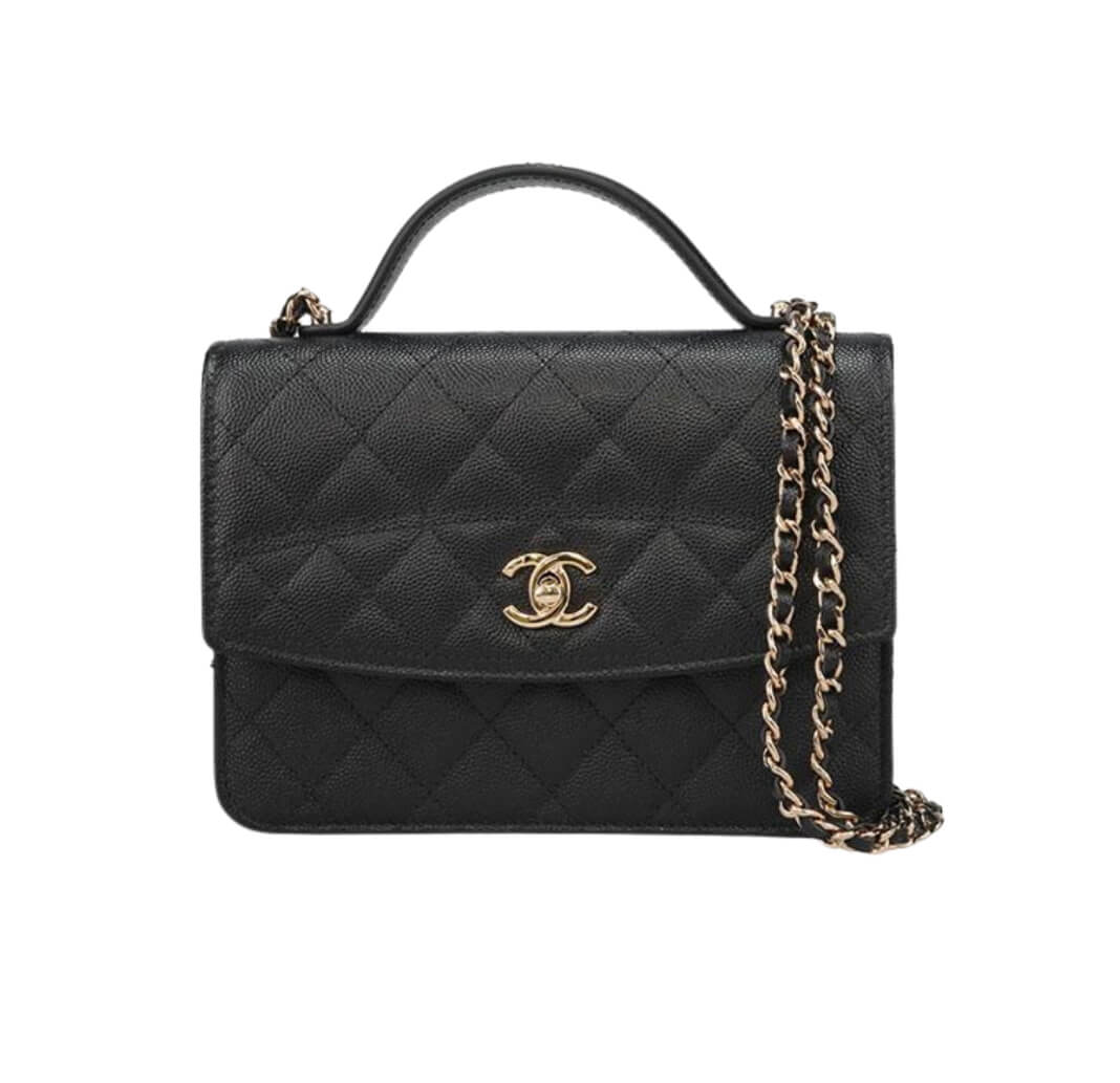 Chanel Caviar Two-Way Backpack Shoulder Flap Bag i