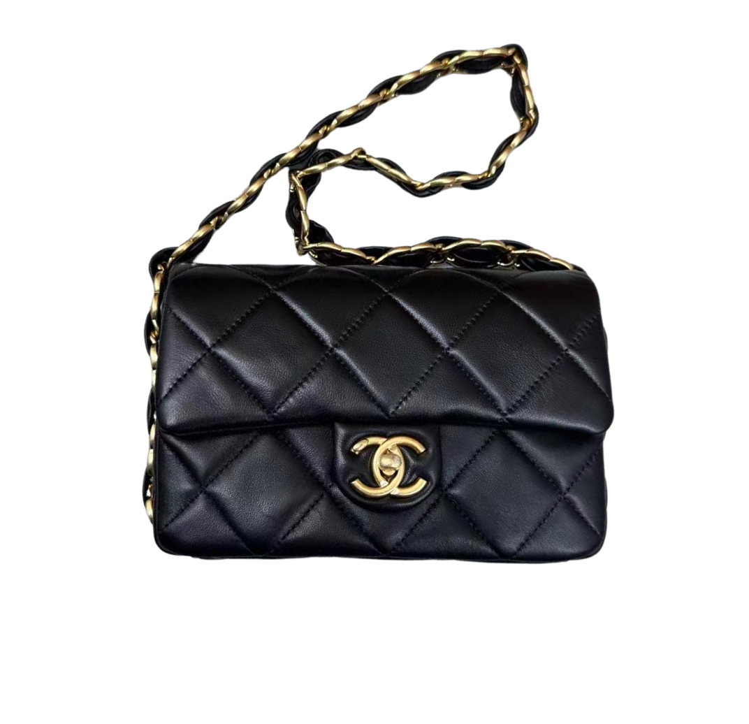 Chanel 20cm Flap Bag with Thick Chain