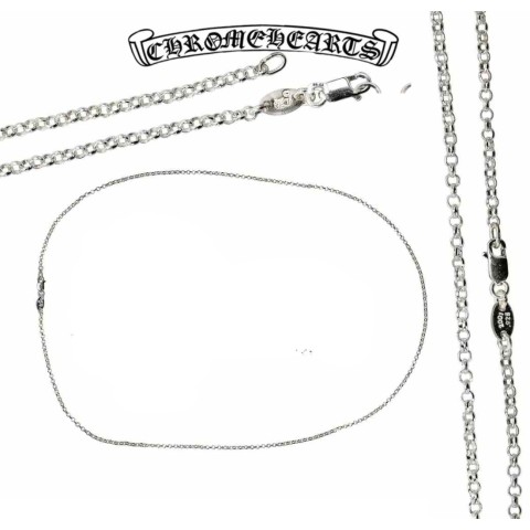 Chrome Hearts Silver Necklace Roll Chain