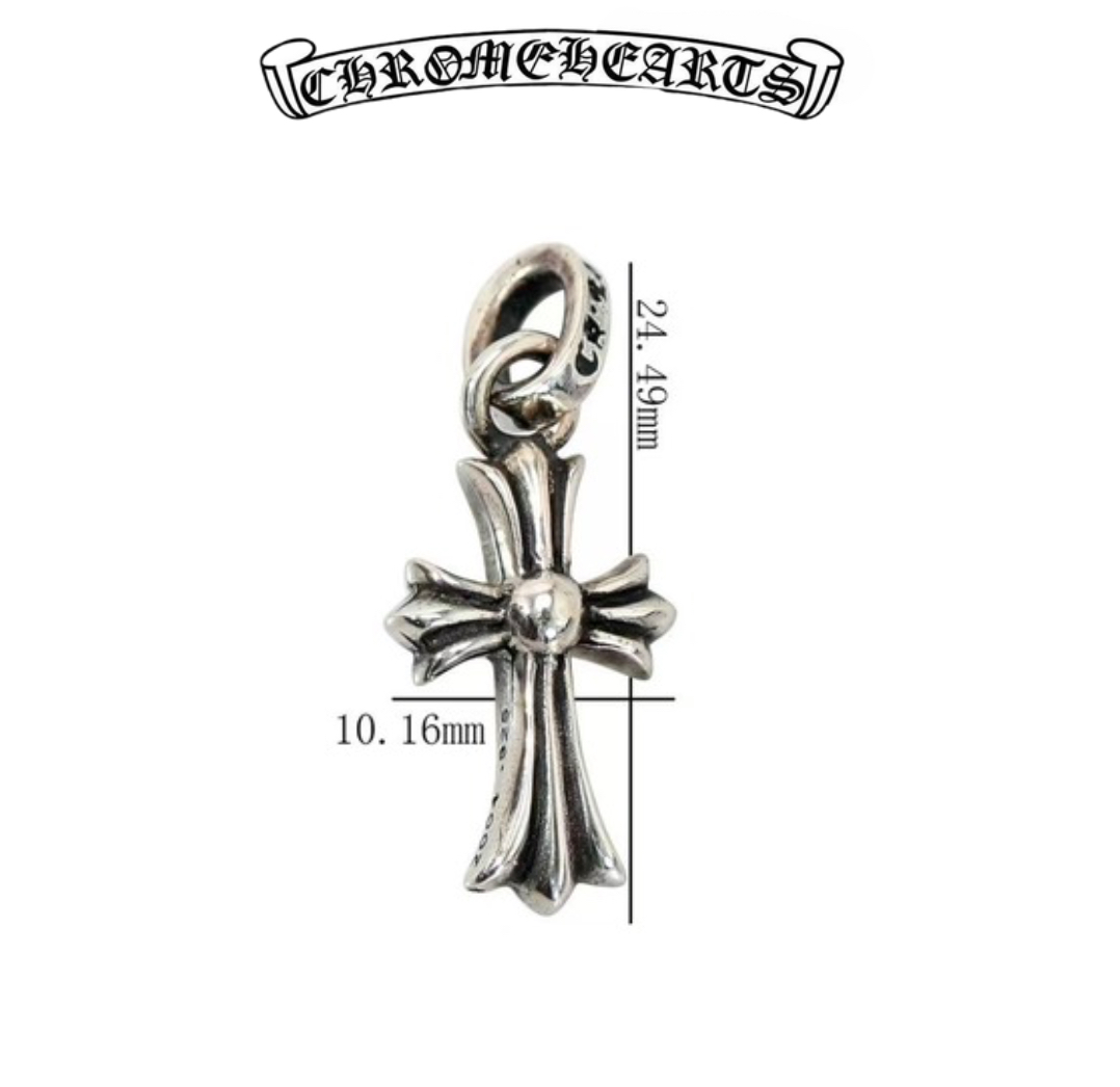 Chrome Hearts Silver  Chrome Hearts Mini Cross Pendant (2.5g)