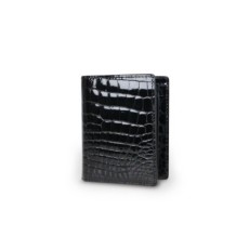 Hermès MC² Euclide Card Holder in Black Shiny Alligator Leather