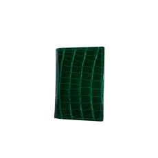 Hermès MC² Euclide Card Holder in Vert Emeraud Shiny Alligator Leather