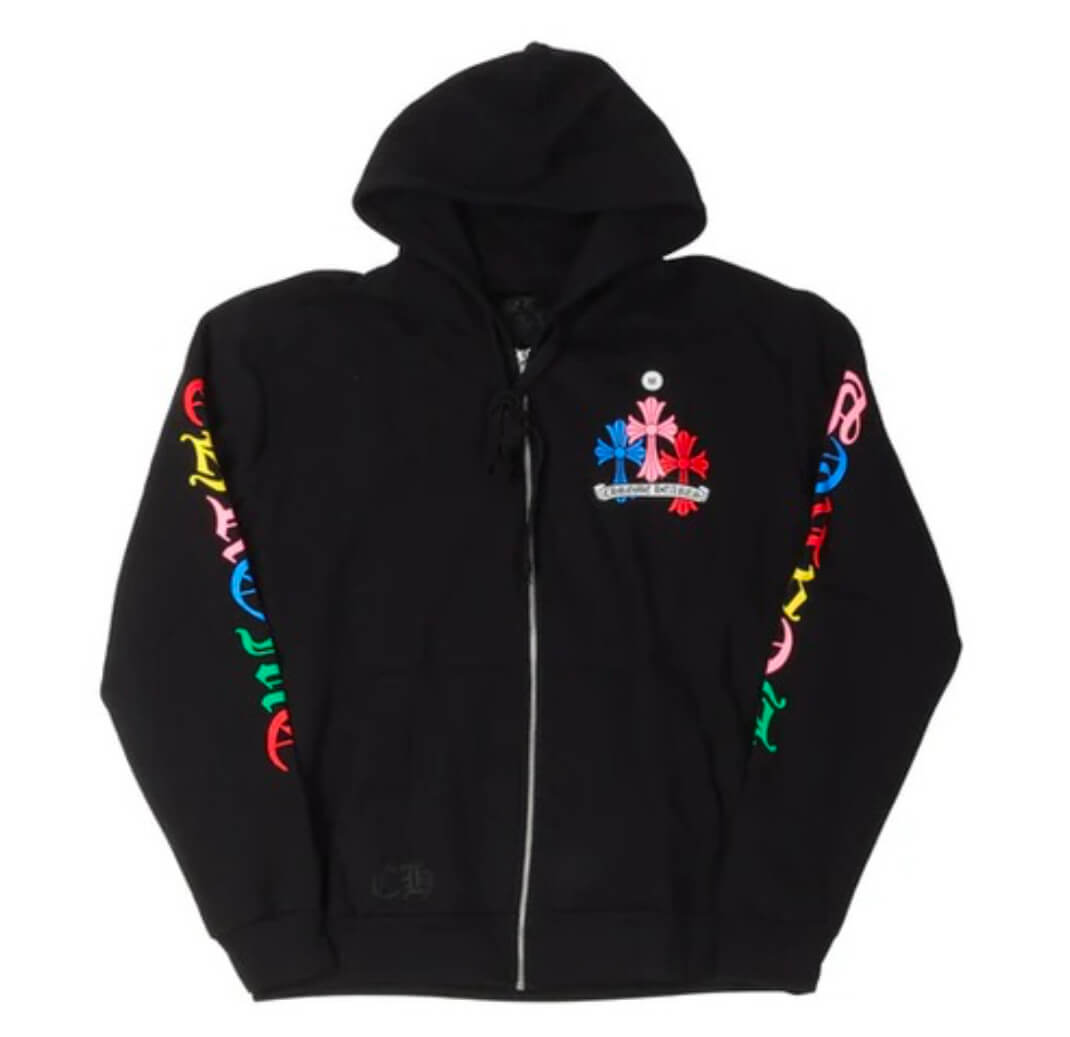 Chrome Hearts 가을·겨울  멀티 컬러 크로스 후드집업 (남녀공용)