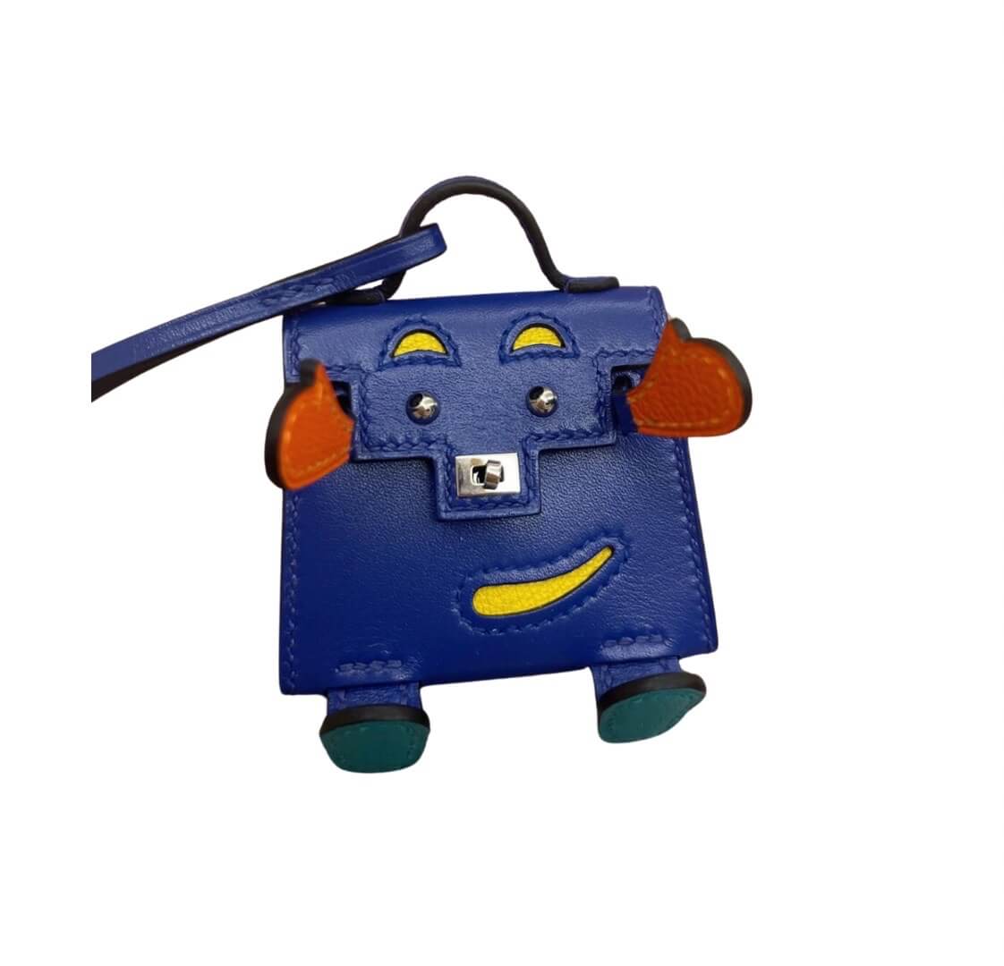 Hermès Kelly Dole Bag Charm Swift  Sapphire Blue / Fantasy Purple / Bubble Green / Malachite Red