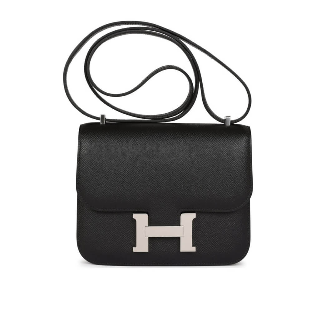 Hermès Constance 19 Epsom Noir&Palladium Hardware