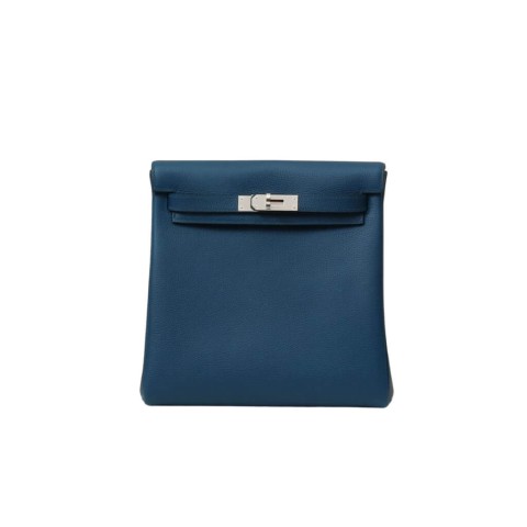 Hermès Kelly Dance Deep Blue Evercolor& Palladium Hardware