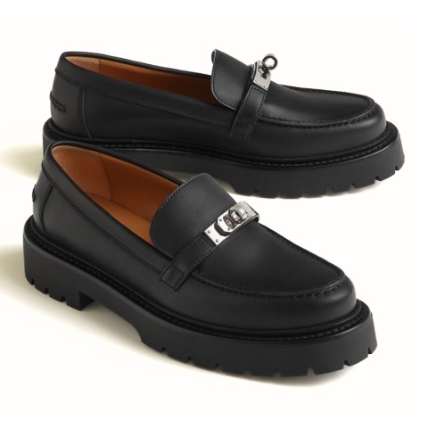 HERMÈS 24FW ICONE Kelly Women’s Loafers Noir