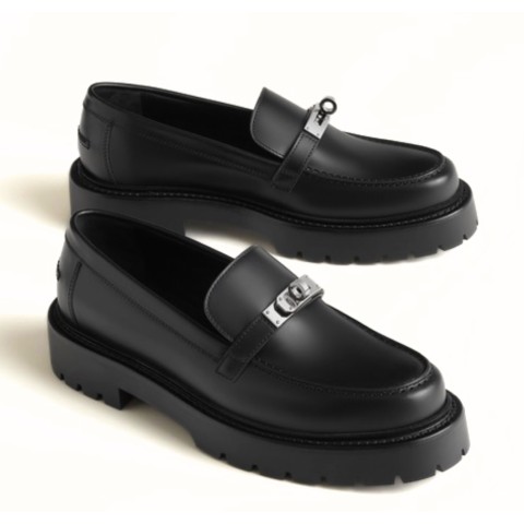 HERMÈS 24FW ICONE Kelly Women’s Loafers Noir